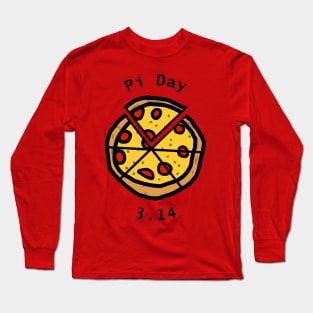 Pi Day 3.14 with Pizza Long Sleeve T-Shirt